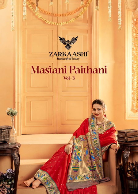 Mastani Paithani Vol 3 By Zarkaashi Katan Silk Surat Saree Wholesale Market